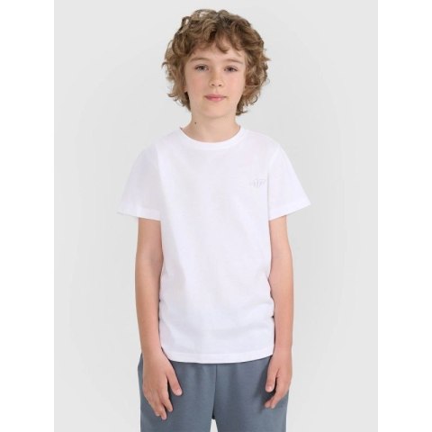 T-shirt regular gładki (ZESTAW 2 szt.) dziecięcy 4F 4FJRAW25TTSHU3157-93S