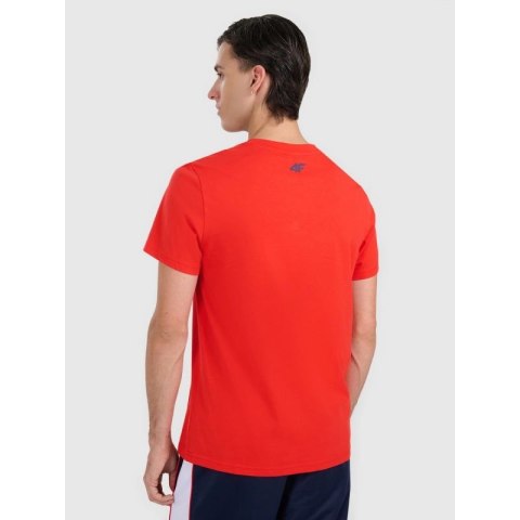 T-shirt regular z nadrukiem męski 4F 4FRAW25TTSHM3225-62S