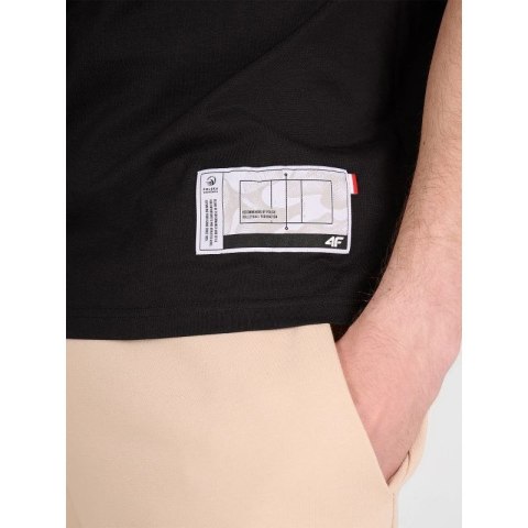 T-shirt regular z nadrukiem siatkarskim męski 4F 4FRAW25TTSHM3235-20S