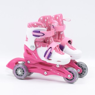 Zestaw SMJ Sport Combo Pink LED: 2w1 wrotko-rolki HS-TNK-000009549 SMJ