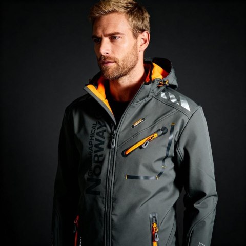 Kurtka Geographical Norway Softshell Royaute DB 068 M WY8027H/GN/Dark Grey / Orange