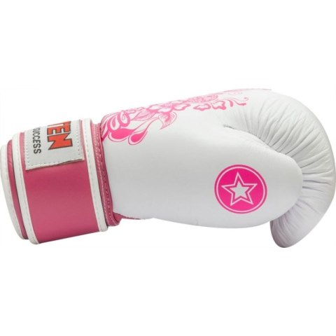 Rękawice bokserskie TOP TEN "Ultimate Woman" 10 oz biało-różowe