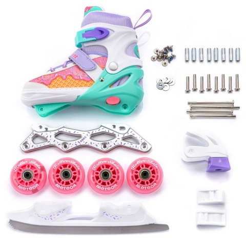Rolki Meteor 4w1 Cream M 34-37 10142 Meteor