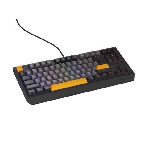 GENESIS Thor 230 TKL klawiatura Gaming USB + RF Wireless + Bluetooth QWERTY Czarny, Szary, Pomarańczowy
