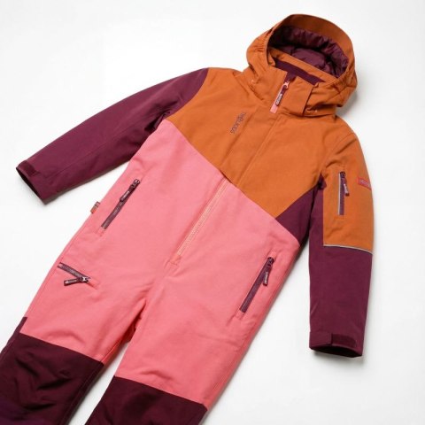 Kombinezon śnieżny dziecięcy Trollkids Kids Hallingdal Snowsuit zimowy fioletowy/pomarańczowy (350-814) Trollkids