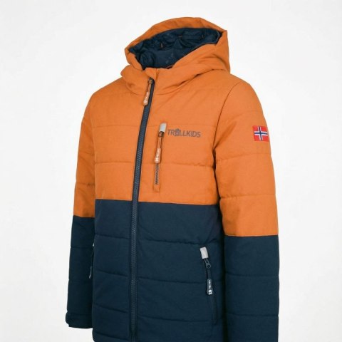 Kurtka narciarska dziecięca Trollkids Kids Hemsedal Snow Jacket XT zimowa wodoodporna pomarańczowa (513-176) Trollkids