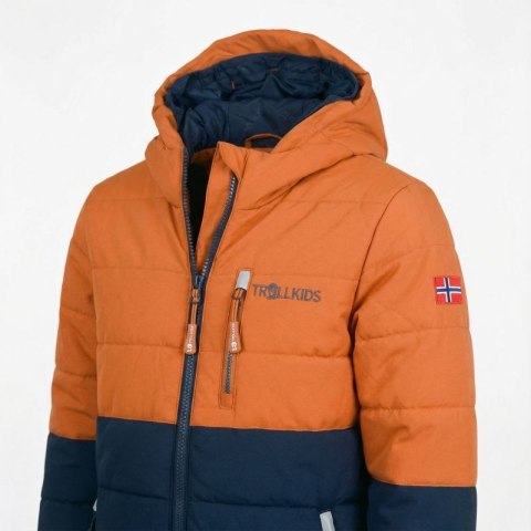 Kurtka narciarska dziecięca Trollkids Kids Hemsedal Snow Jacket XT zimowa wodoodporna pomarańczowa (513-176) Trollkids