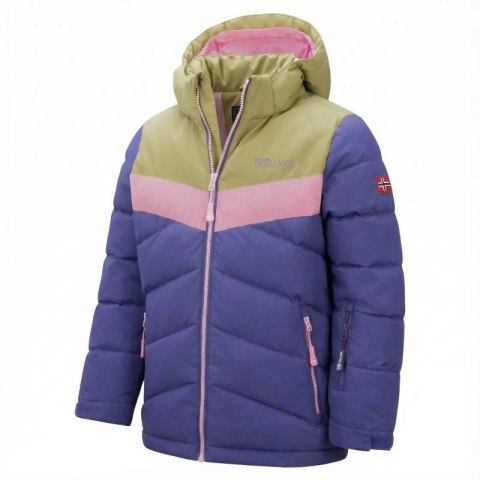 Kurtka ocieplana z kapturem dziewczęca Trollkids Girls Gryllefjord Jacket zimowa fioletowa (461-154) Trollkids