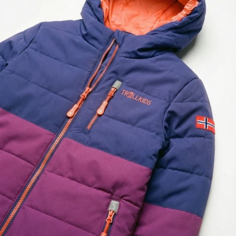 Kurtka zimowa dziecięca Trollkids Kids Hemsedal Snow Jacket XT ocieplana wodoodporna fioletowa (513-154) Trollkids