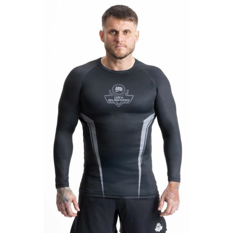 Rashguard szary długi rękaw logo DBX Bushido
