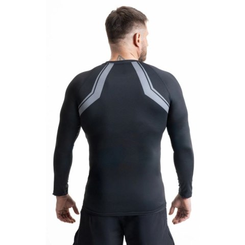 Rashguard szary długi rękaw logo DBX Bushido