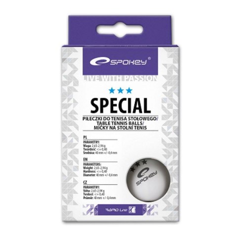 PIŁECZKA DO PING PONGA SPOKEY SPECIAL*** biała /6szt/ 81876 Spokey