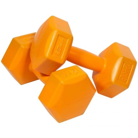 Zestaw hantli kompozytowych EB FIT 2x2kg pomarańczowe 1027029 Inny