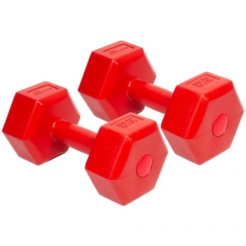 Zestaw hantli kompozytowych EB FIT 2x3kg czerwone 1027036 Inny