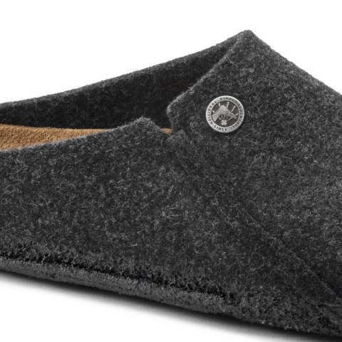 Kapcie męskie/damskie Birkenstock Zermatt Cozy Home Anthracite z wełnianego filcu regular szerokie (1014938) Birkenstock