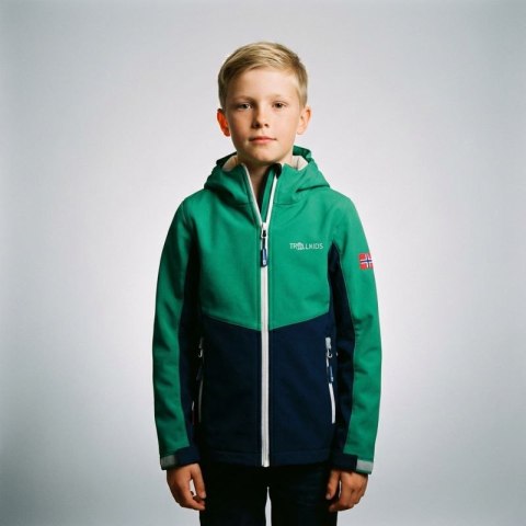Kurtka softshell Trollkids Kids Kristiansand Jacket pepper Jr 320-327 Trollkids