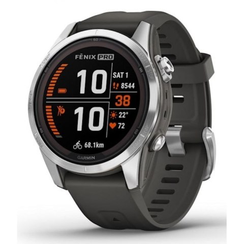 Zegarek sportowy Garmin Fenix 7S Pro Solar Silver SS Grapphite Garmin