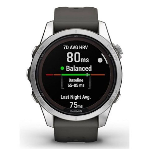 Zegarek sportowy Garmin Fenix 7S Pro Solar Silver SS Grapphite Garmin