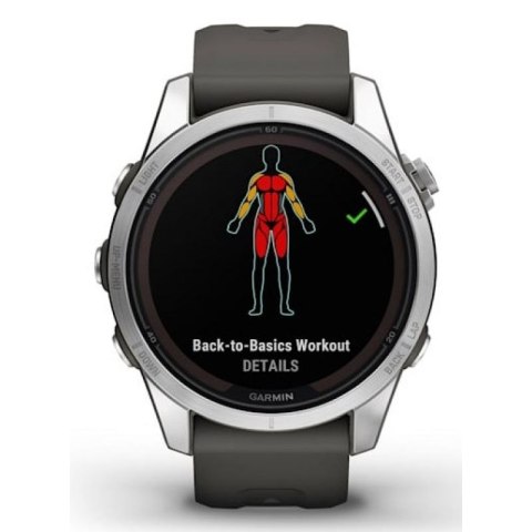 Zegarek sportowy Garmin Fenix 7S Pro Solar Silver SS Grapphite Garmin