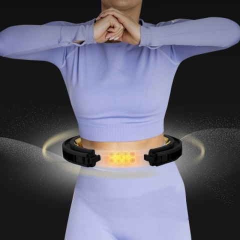 HHM13 NEW HULA HOP BLACK/GOLD Z MAGNESAMI I OBCIĄŻNIKIEM + LICZNIK HMS HMS