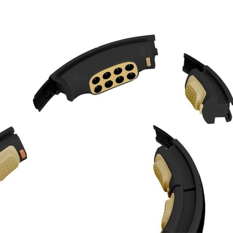 HHM13 NEW HULA HOP BLACK/GOLD Z MAGNESAMI I OBCIĄŻNIKIEM + LICZNIK HMS HMS