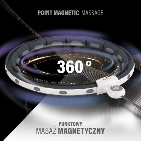 HHM15 HULA HOP BLACK Z MAGNESEM I OBCIĄŻNIKIEM + LICZNIK HMS HMS