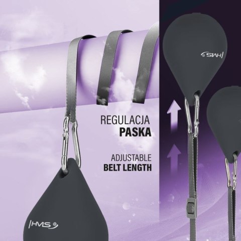 HHM15 HULA HOP BLACK Z MAGNESEM I OBCIĄŻNIKIEM + LICZNIK HMS HMS