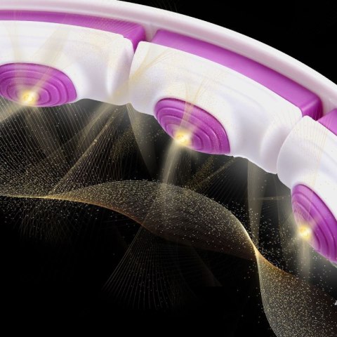 HHM17 HULA HOP WHITE/VIOLET Z MAGNESAMI I OBCIĄŻNIKIEM + LICZNIK HMS HMS