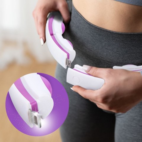 HHM17 HULA HOP WHITE/VIOLET Z MAGNESAMI I OBCIĄŻNIKIEM + LICZNIK HMS HMS