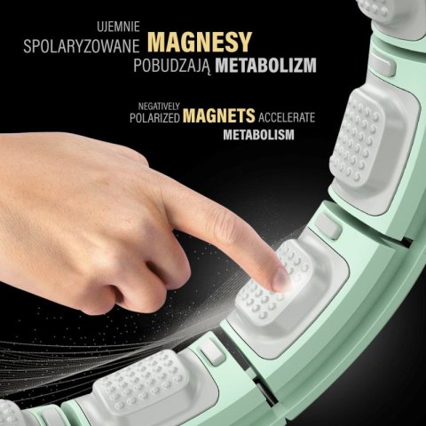 Hula Hop HMS HHM13 z magnesami, obciążeniem i licznikiem zielony HMS