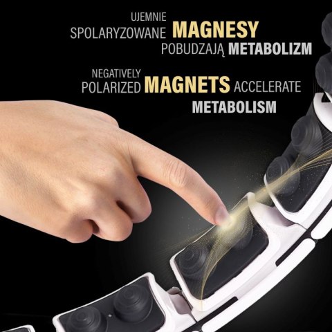 Hula Hop HMS HHM16 z magnesem i obciążeniem biały + licznik HMS