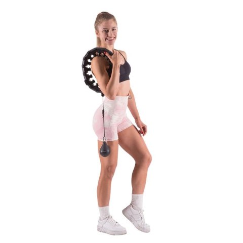 Hula hop HMS HHW01 z wypustkami i obciążnikiem czarny HMS