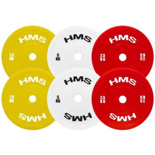 TPP05 (2 x 5.0 KG) WHITE TALERZ OLIMPIJSKI TECHNICZNY PE 2 x 5.0 KG HMS HMS