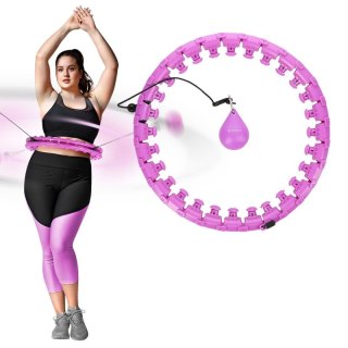 ZESTAW HULA HOP HHW12 VIOLET Z WYPUSTKAMI I OBCIĄŻNIKIEM HMS + PAS BR163 BLACK PLUS SIZE HMS