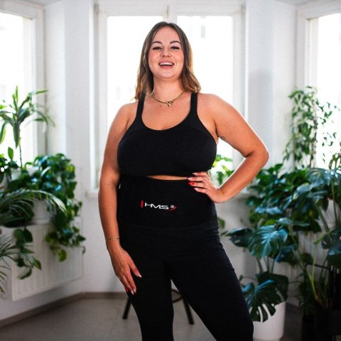 ZESTAW HULA HOP HHW12 VIOLET Z WYPUSTKAMI I OBCIĄŻNIKIEM HMS + PAS BR163 BLACK PLUS SIZE HMS