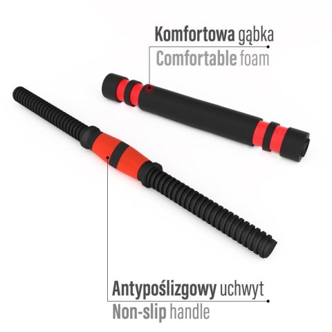 Zestaw ciężarów 6w1 HMS SGN120 (sztanga, sztangielki i kettlebell) 20kg HMS