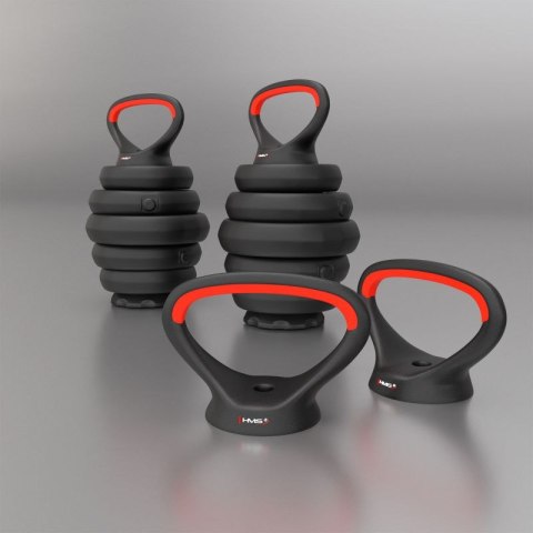 Zestaw ciężarów 6w1 HMS SGN120 (sztanga, sztangielki i kettlebell) 20kg HMS