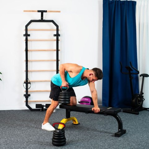 Zestaw ciężarów 6w1 HMS SGN120 (sztanga, sztangielki i kettlebell) 20kg HMS