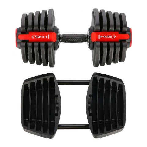 Zestaw regulowanych sztangielek HMS SGR40 PRO SET 2w1 43,5 kg HMS