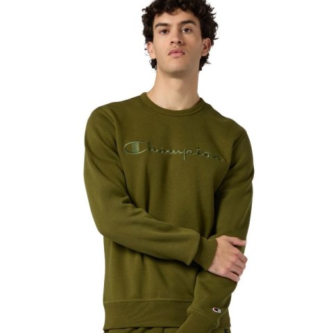 Bluza męska Champion Crewneck Sweatshirt oliwkowa 220272 GS585 Champion