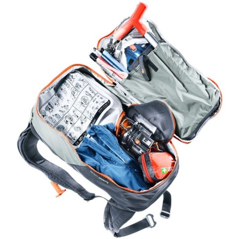 Plecak lawinowy Deuter Alproof Lite 22L - tin/black + Czujnik Garmin HRM Dual Garmin