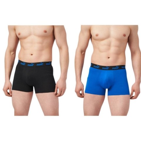 Puma bokserki majtki męskie 2-Pack niebieskie czarne wygodne bawełna Puma