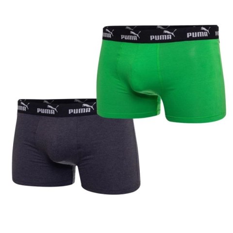 Puma bokserki majtki męskie 2-Pack zielone szare wygodne bawełna Puma