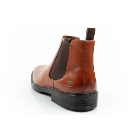 Skechers buty męskie sztyblety Miller-Boris eleganckie skórzane brązowe Skechers