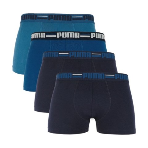 Bokserki męskie Puma Brand Elastic 4pak granatowe/niebieskie 938197 02 Puma
