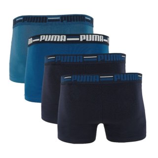 Bokserki męskie Puma Brand Elastic 4pak granatowe/niebieskie 938197 02 Puma