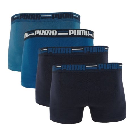Bokserki męskie Puma Brand Elastic 4pak granatowe/niebieskie 938197 02 Puma