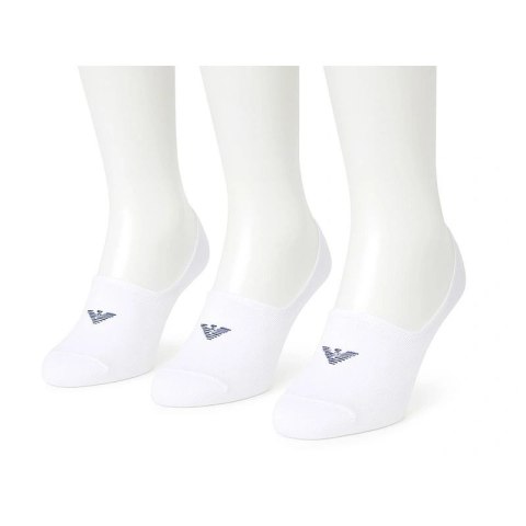 Emporio Armani skarpety mikrostopki Calza bawełna białe 3-Pack Emporio Armani