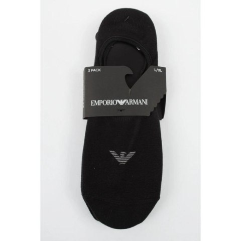 Emporio Armani skarpety mikrostopki Calza bawełna czarne 3-Pack Emporio Armani