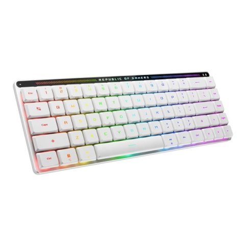 Klawiatura Gaming USB + RF Wireless + Bluetooth QWERTZ Biały ASUS ROG Falchion RX Low Profile Asus